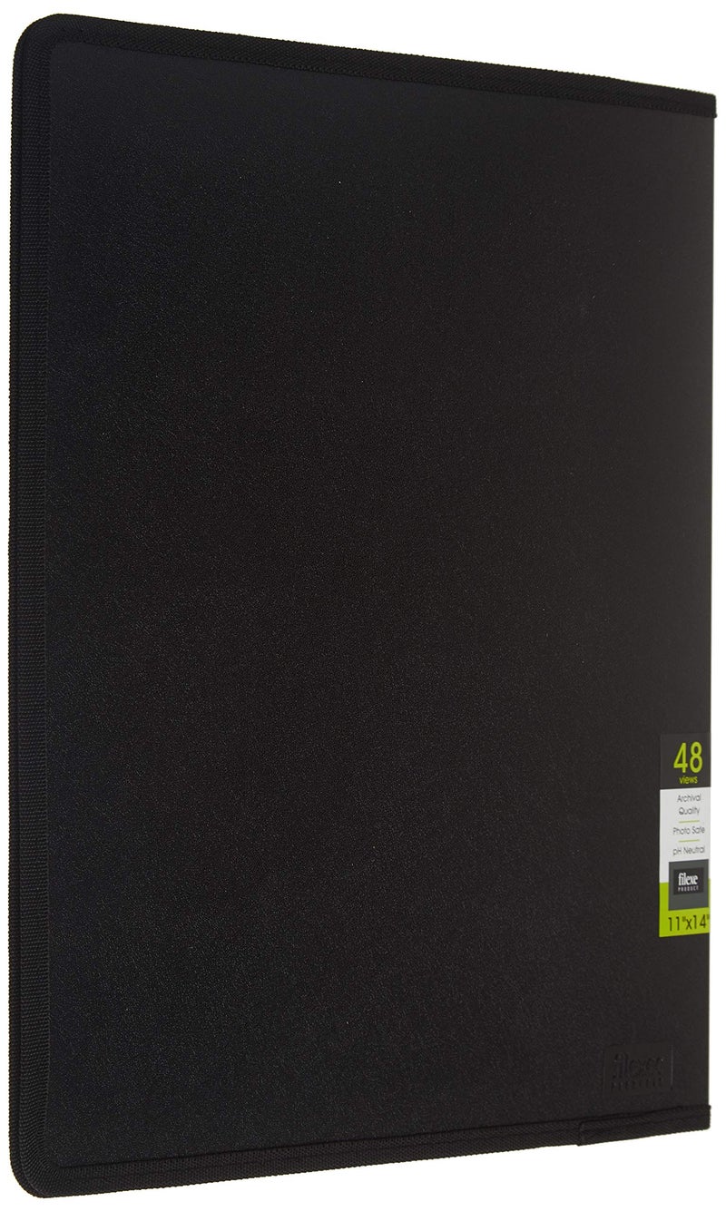 Filexec, 93630, Art Presentation Book, 24 Pocket, 11" x 14", 1 Each Black - Image 2